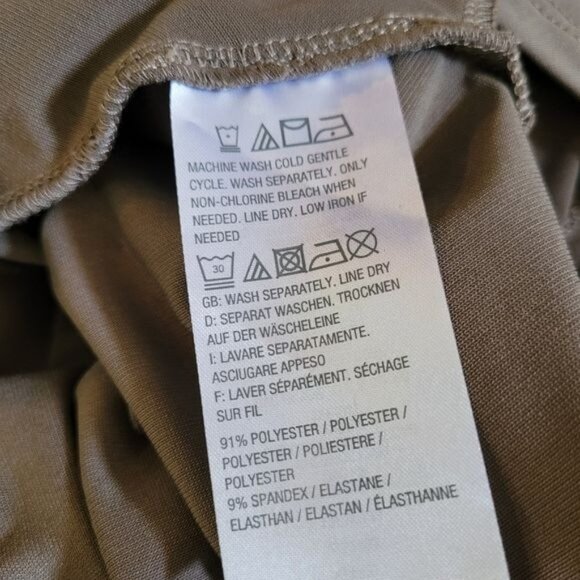 Joan Rivers Top Gray taupe Beige Medium Blouse Career Work QVC pockets - Picture 7 of 7